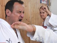 Barefoot Karate Facekicks