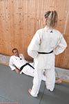 Barefoot Karate Facekicks