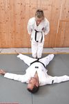 Barefoot Karate Facekicks