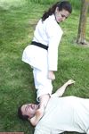Barefoot Karate Facekicks