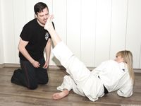Barefoot Karate Facekicks