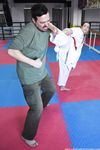 Barefoot Karate Facekicks