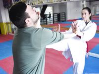 Barefoot Karate Facekicks