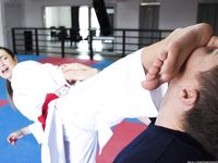 Barefoot Karate Facekicks