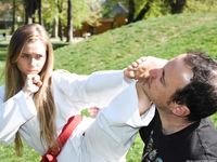 Barefoot Karate Facekicks