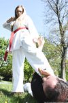 Barefoot Karate Facekicks
