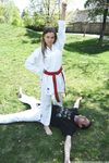 Barefoot Karate Facekicks