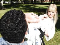 Barefoot Karate Facekicks