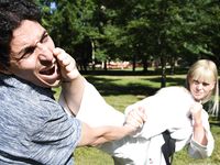 Barefoot Karate Facekicks