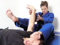 Barefoot Jujitsu Woman Domination