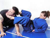 Barefoot Jujitsu Woman Domination