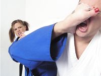 Barefoot Jujitsu Woman Domination