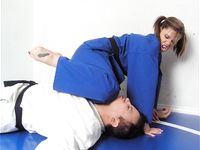Barefoot Jujitsu Woman Domination