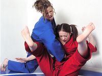 Barefoot Jujitsu Woman Domination