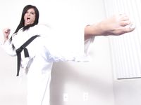 Lethal Barefoot Black belt Karate master