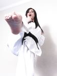 Lethal Barefoot Black belt Karate master