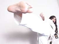 Lethal Barefoot Black belt Karate master