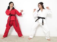 Lethal Barefoot Black belt Karate master