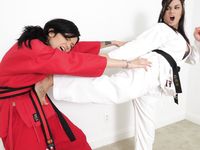 Lethal Barefoot Black belt Karate master