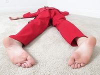 Lethal Barefoot Black belt Karate master