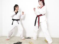 Lethal Barefoot Black belt Karate master