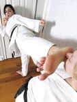 Lethal Barefoot Black belt Karate master