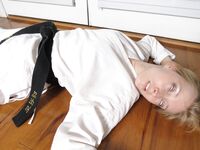 Lethal Barefoot Black belt Karate master