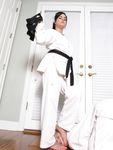 Lethal Barefoot Black belt Karate master