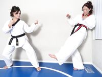 Lethal Barefoot Black belt Karate master