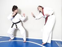 Lethal Barefoot Black belt Karate master