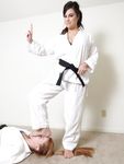 Lethal Barefoot Black belt Karate master