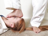 Lethal Barefoot Black belt Karate master