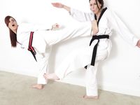 Lethal Barefoot Black belt Karate master