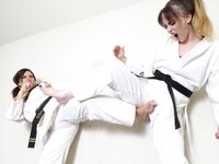 Lethal Barefoot Black belt Karate master
