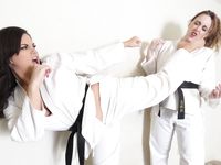 Lethal Barefoot Black belt Karate master