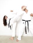 Lethal Barefoot Black belt Karate master