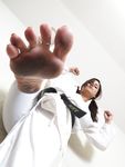 Lethal Barefoot Black belt Karate master