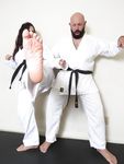 Lethal Barefoot Black belt Karate master