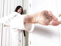 Lethal Barefoot Black belt Karate master