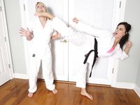 Lethal Barefoot Black belt Karate master