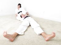 Lethal Barefoot Black belt Karate master