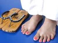 Karate dojo feet