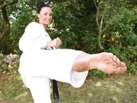 Karate dojo feet