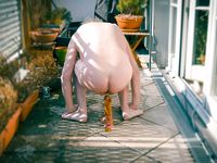 Ivo from Vienna, Austria - naked outdoor scatplay with dildo