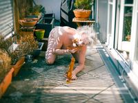 Ivo from Vienna, Austria - naked outdoor scatplay with dildo