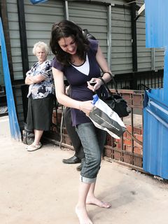Feet - Jenya + Lena D- 2008-10-05 Barefoot trips to Russian towns. Tula