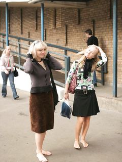 Feet - Mila + Alenka - 2005-09-26 Buying a video camera