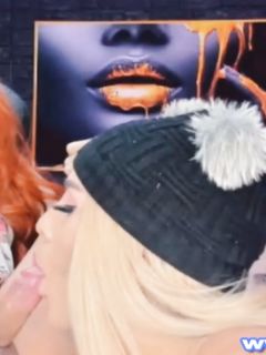 Gorgeous Shemale Gets Her Dick Sucked