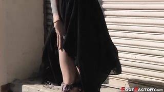 FootFactory - kayla bts nylons street