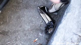 FootFactory - mary jane stockings smoke